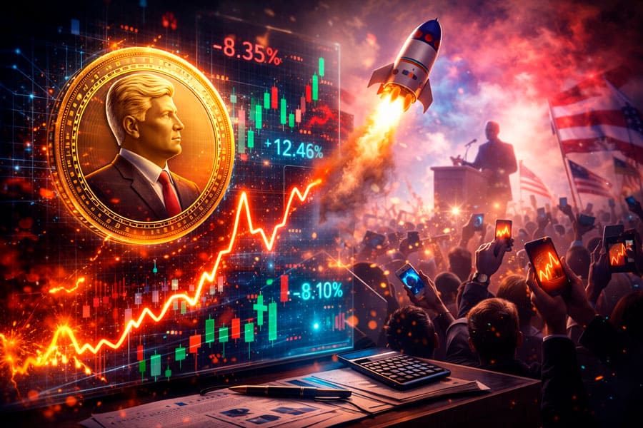 Lanzamiento de criptomoneda vinculada a figura política genera volatilidad inmediata