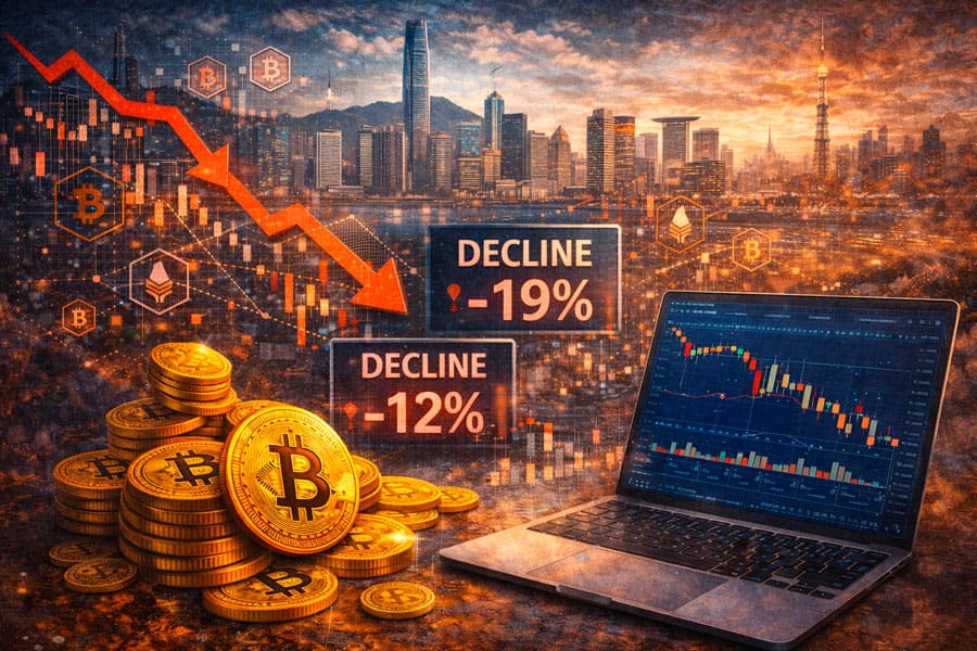 Mercados cripto asiáticos reaccionan a tensiones globales y ajustes de liquidez