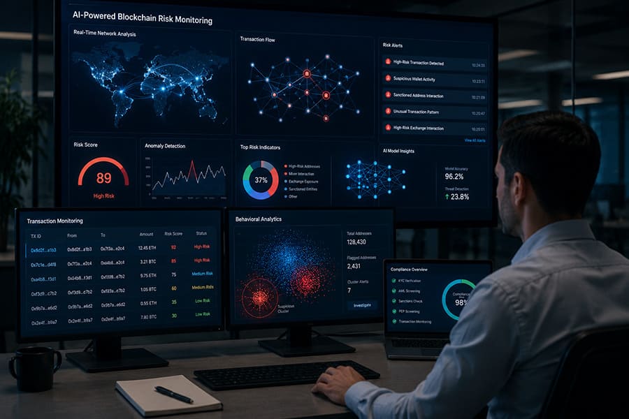 Inteligencia artificial fortalece monitoreo de riesgos en ecosistemas blockchain